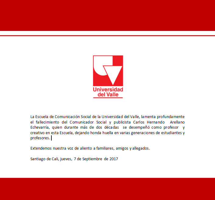 Fallecimiento del Profesor Carlos Arellano