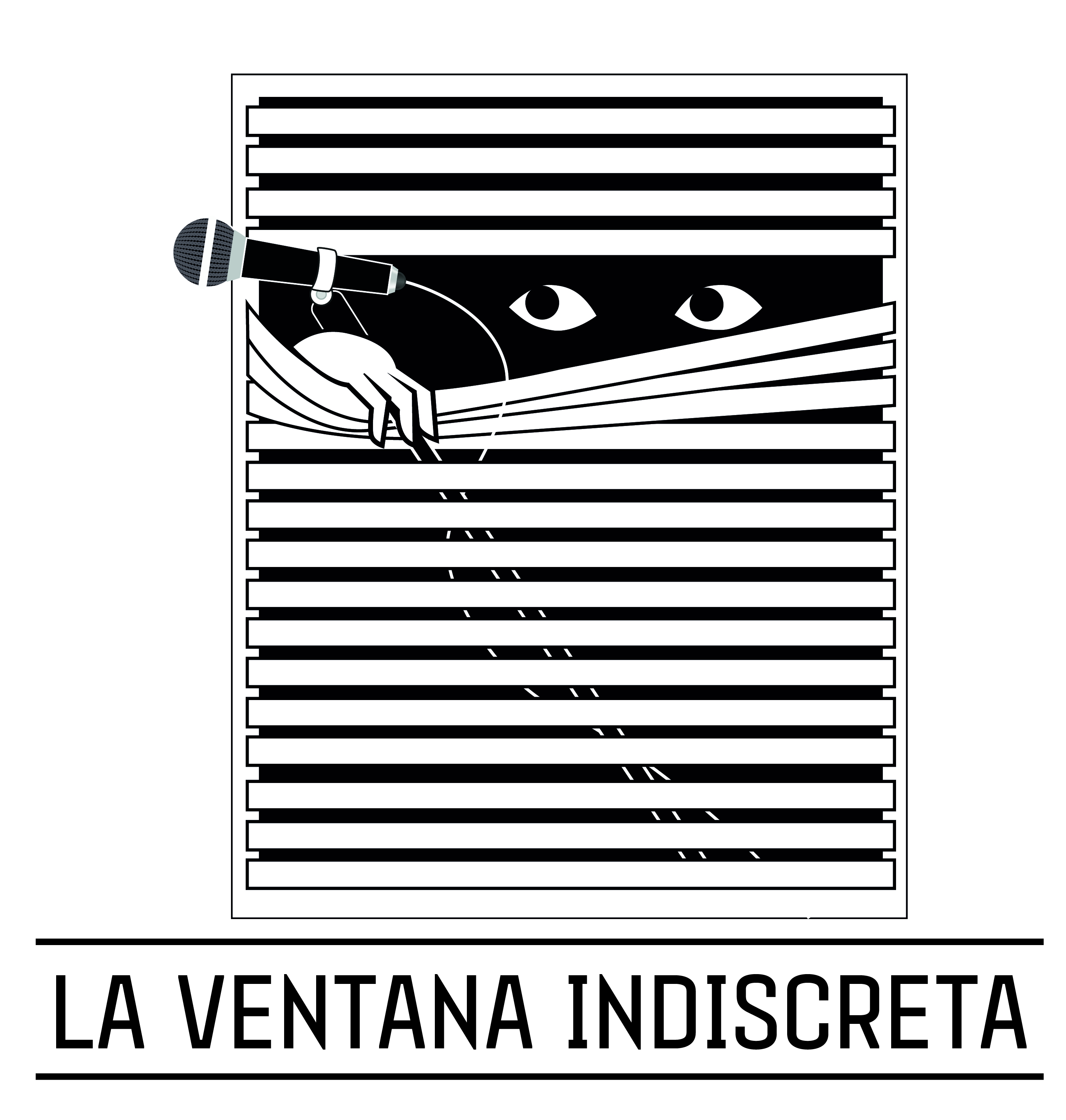 Logosímbolo a Blanco y Negro de La Ventana Indiscreta