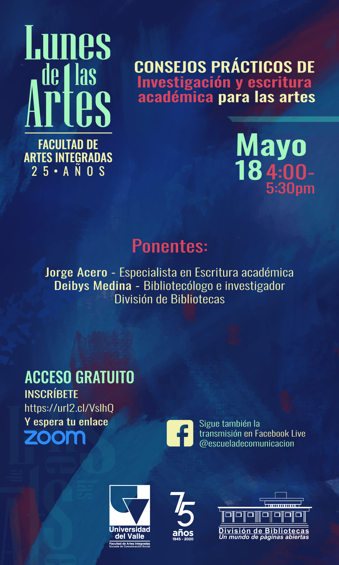 Afiche a color con textos informativos