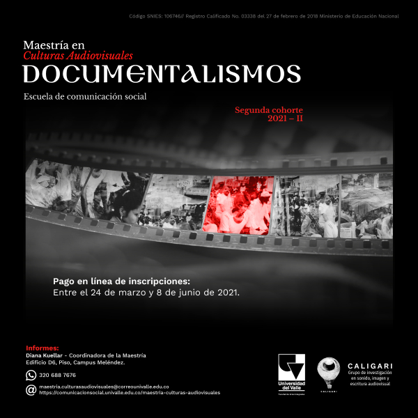 Maestr&iacute;a en Culturas Audiovisuales abrir&aacute; inscripciones para una nueva cohorte - II periodo de 2021