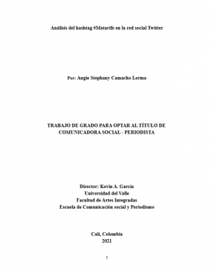 2022 - An&aacute;lisis del hashtag #Matarife en la red social Twitter