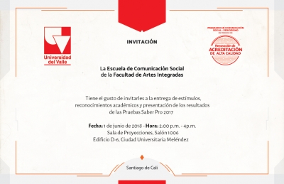 Invitaci&oacute;n Viernes 1 de junio de 2018