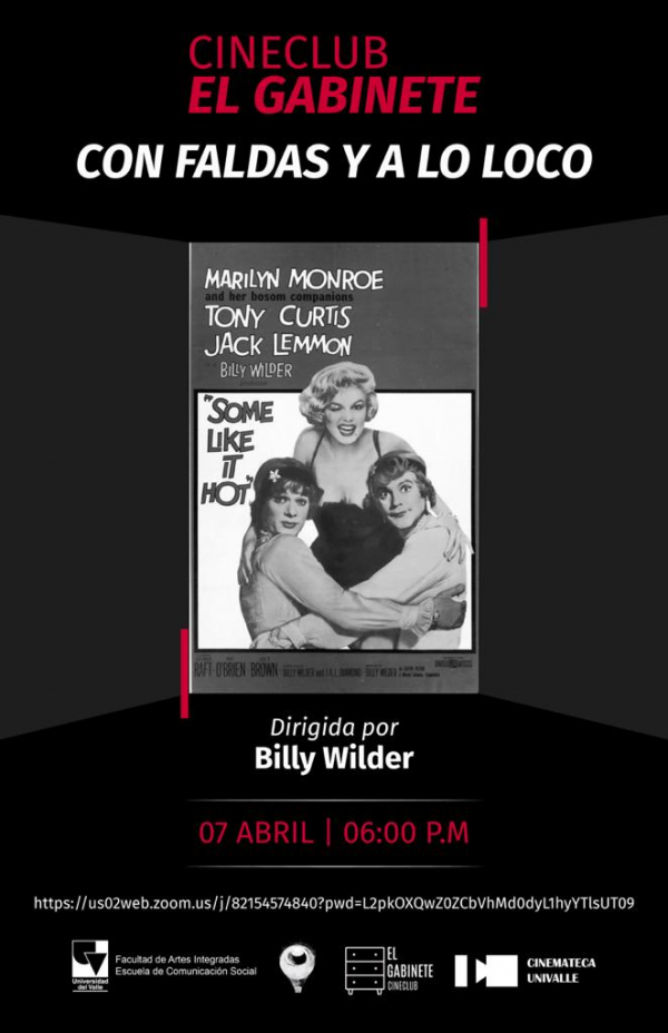 CINECLUB EL GABINETE - PEL&Iacute;CULA "CON FALDAS Y A LO LOCO" de Billy Wilder