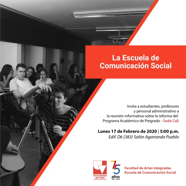 Reuni&oacute;n informativa sobre la reforma del  Programa Acad&eacute;mico de Pregrado - Sede Cali